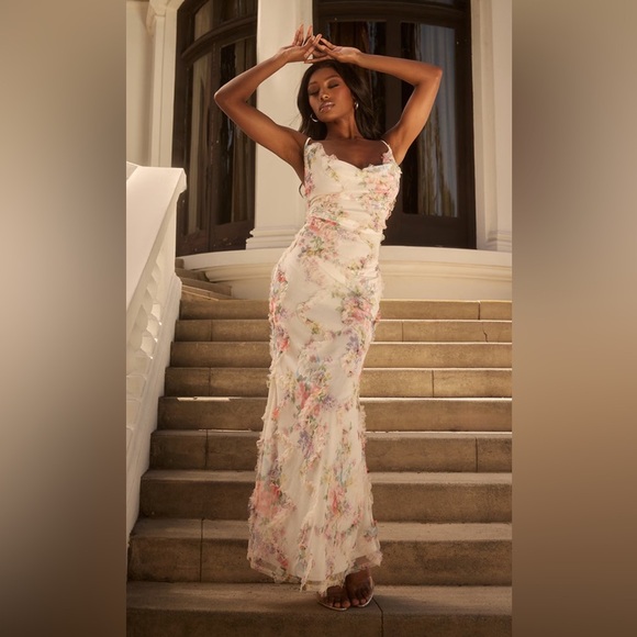 PrettyLittleThing Dresses & Skirts - PLT Cowl Neck Floral Dress